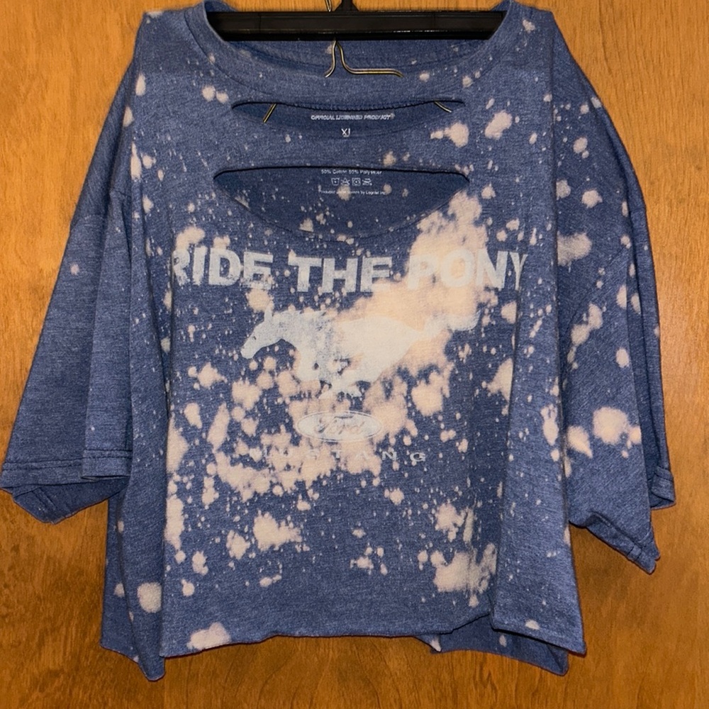 Distressed crop top